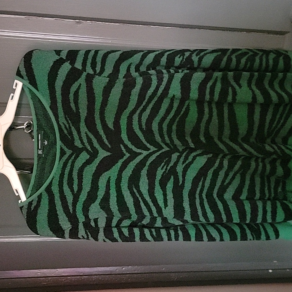 Green zebra sweater